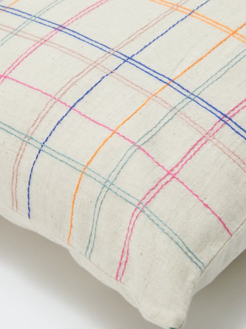 Funda de cojín de lino mixto (45x45 cm) - Kiabi Home - Kiabi