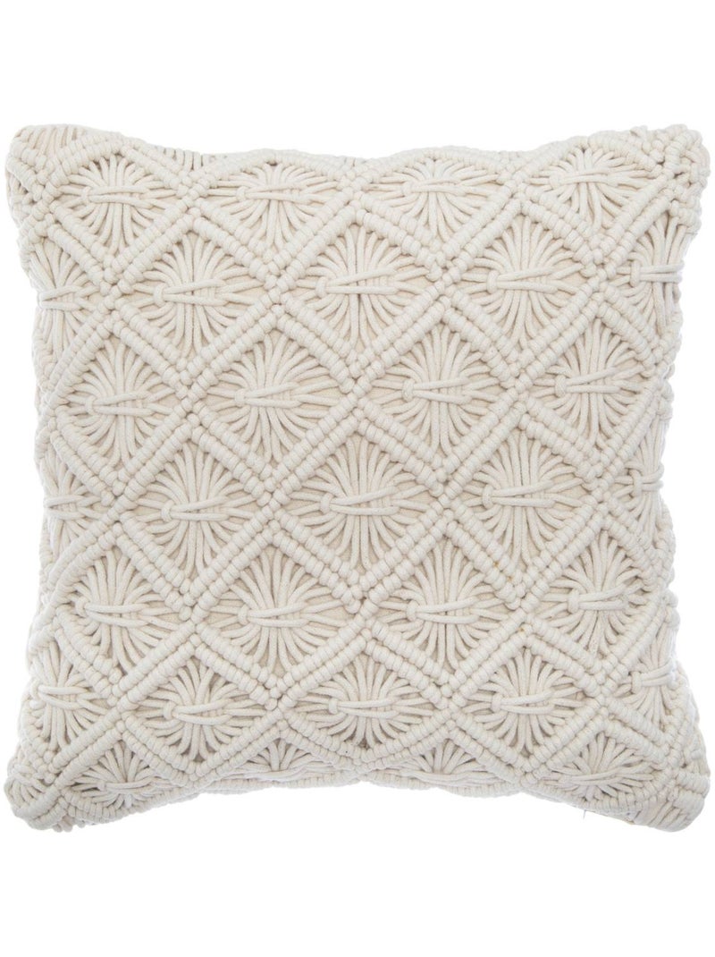 Funda de cojín de macramé Beige - Kiabi