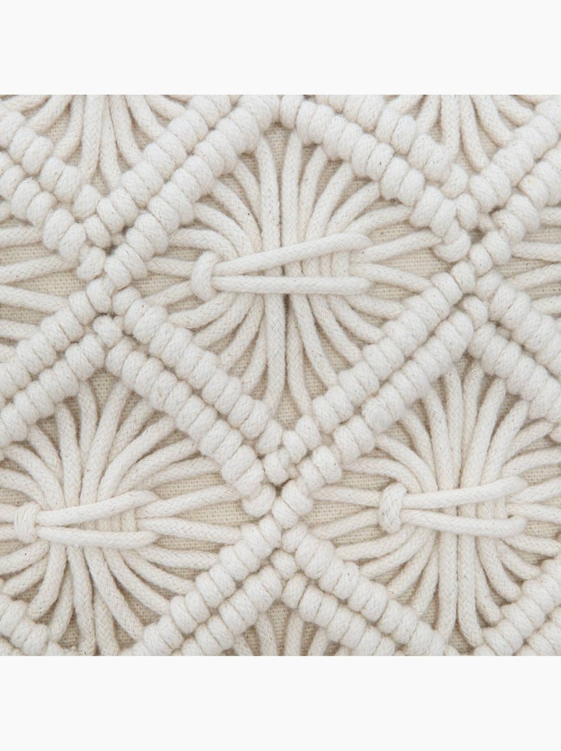 Funda de cojín de macramé Beige - Kiabi