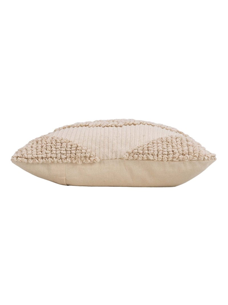 Funda de cojín de polialgodón con estampado texturizado Beige concha - Kiabi
