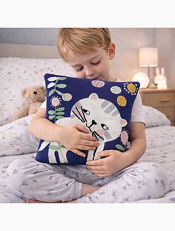 Funda de cojín de punto en algodón orgánico - SEVIRA KIDS