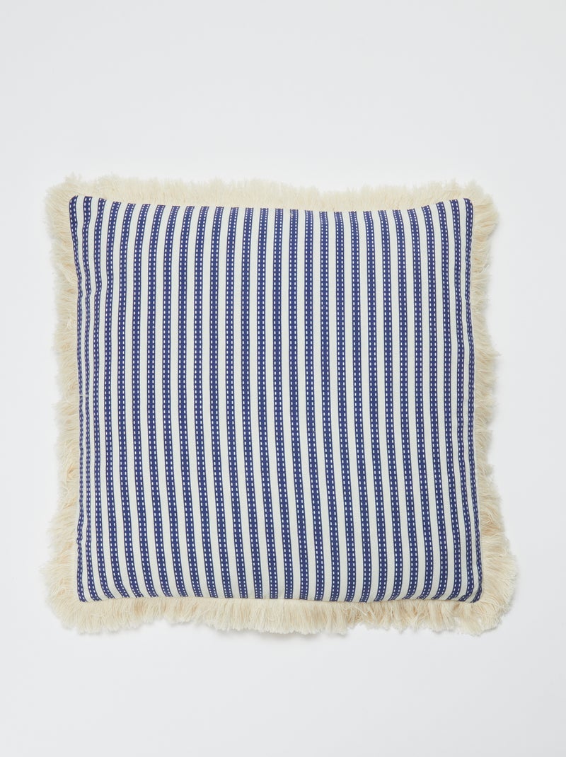 Funda de cojín de rayas - Kiabi Home AZUL - Kiabi