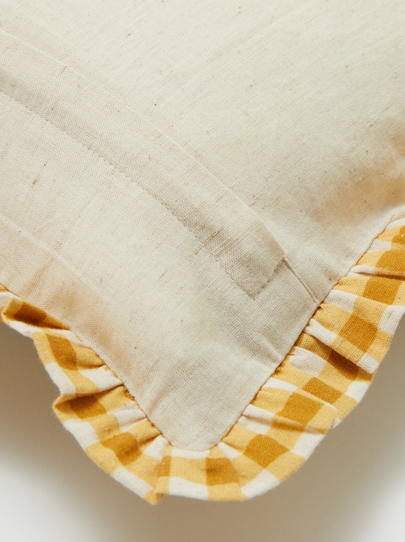 Funda de cojín de rayas (50 x 30 cm) AMARILLO - Kiabi