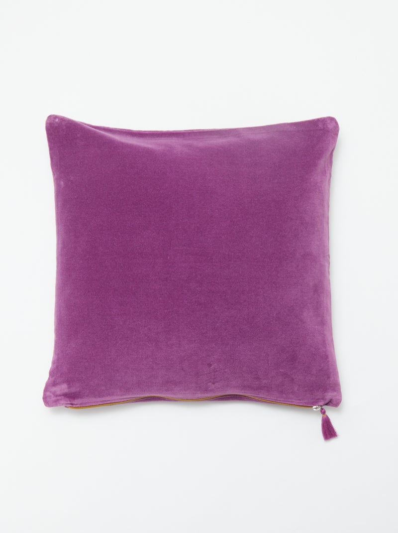 Funda de cojín de terciopelo (45 x 45 cm) PURPURA - Kiabi