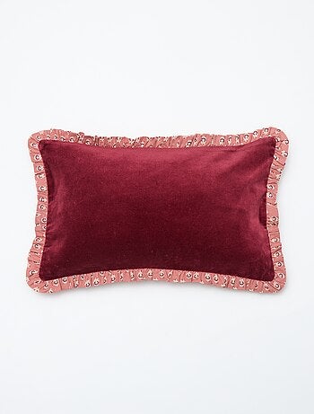 Funda de cojín de terciopelo estampada (30x50 cm) - Kiabi Home