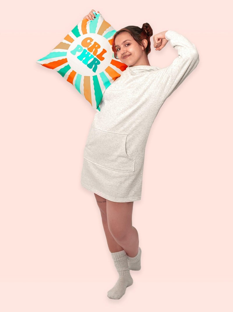 Funda de cojín decorativo Girl power "Happyfriday" Blanco - Kiabi