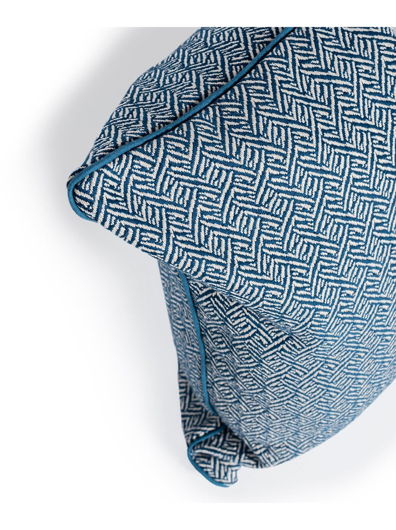 Funda de cojín decorativo Herringbone "Happyfriday" Azul marino - Kiabi