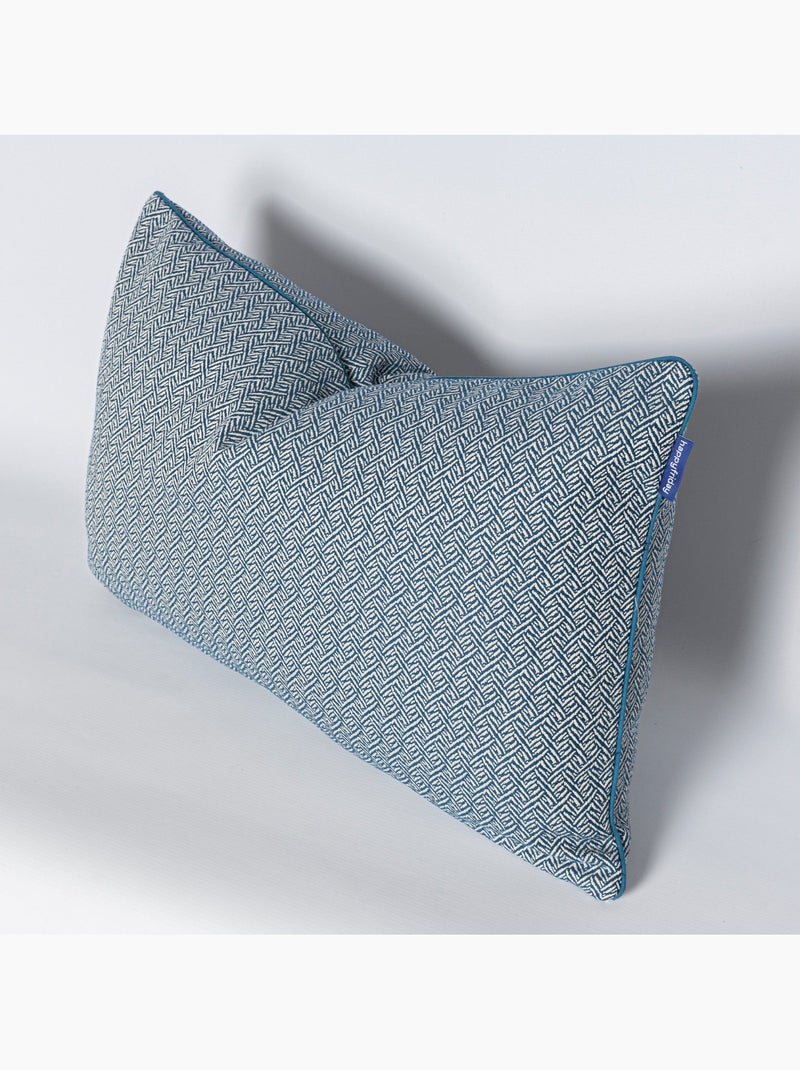 Funda de cojín decorativo Herringbone "Happyfriday" Azul marino - Kiabi