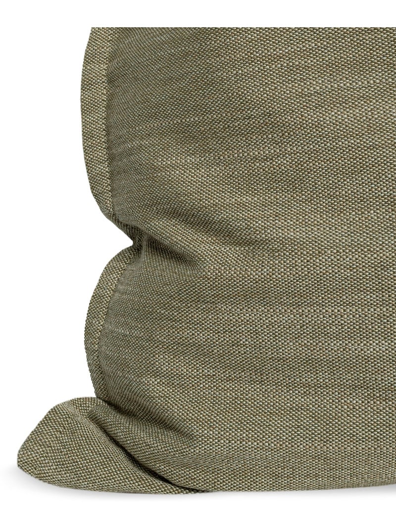 Funda de cojín decorativo Twill "Happyfriday" Verde oliva - Kiabi