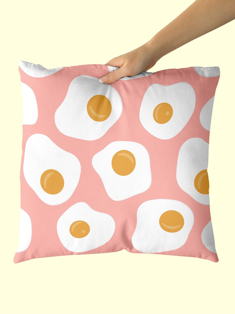 Funda de cojín decorativo Yummy "Happyfriday" Blanco - Kiabi