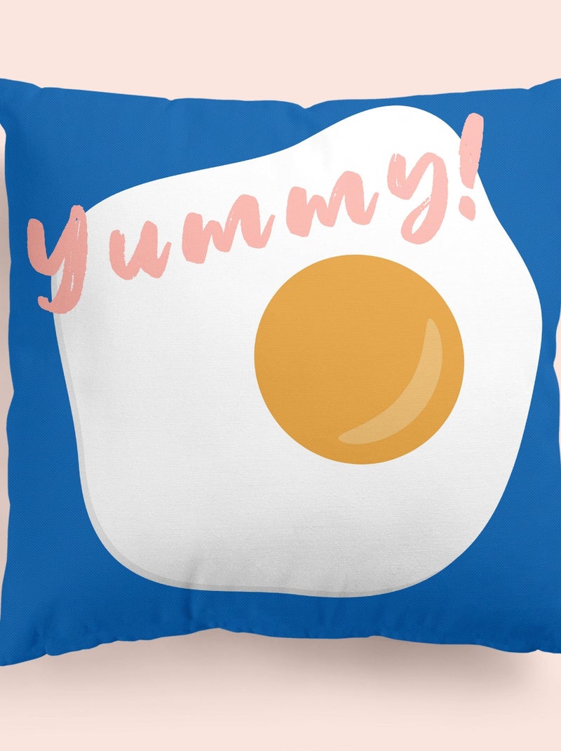 Funda de cojín decorativo Yummy "Happyfriday" Blanco - Kiabi