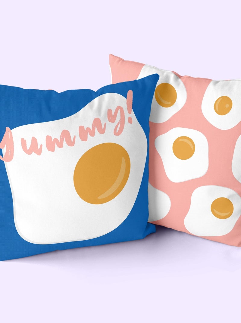 Funda de cojín decorativo Yummy "Happyfriday" Blanco - Kiabi
