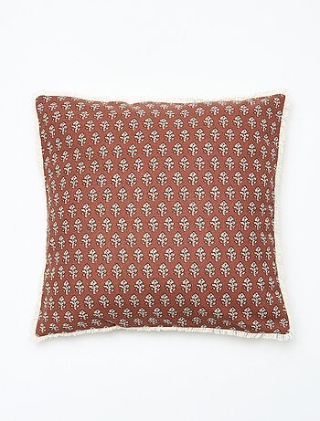 Funda de cojín estampada con flores (45x45 cm) - Kiabi Home