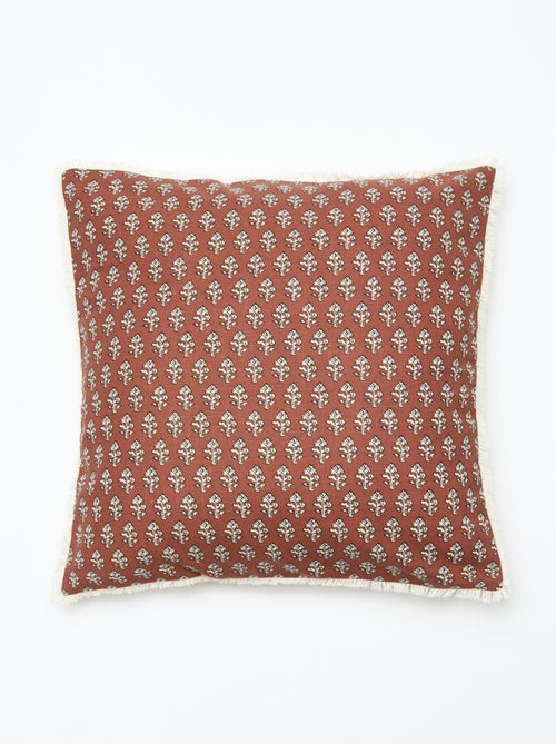 Funda de cojín estampada con flores (45x45 cm) - Kiabi Home - Kiabi