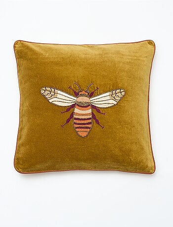 Funda de cojín fantasía de terciopelo (45x45 cm) - Kiabi Home