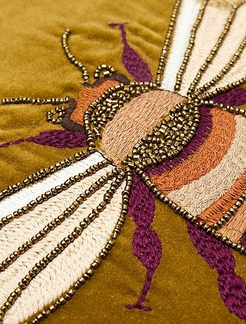 Funda de cojín fantasía de terciopelo (45x45 cm) - Kiabi Home