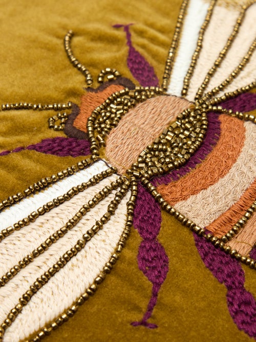 Funda de cojín fantasía de terciopelo (45x45 cm) - Kiabi Home - Kiabi