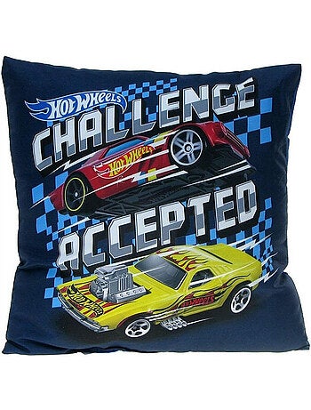 Funda de cojín hot wheels 35 x 35 cm microfibra – diseño de carreras
