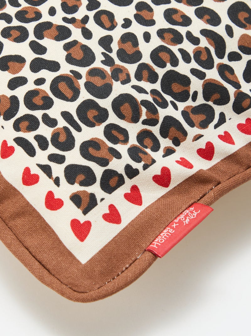 Funda de cojín leopardo Agathe Sorlet x Kiabi - 30 x 50 cm Blanco - Kiabi