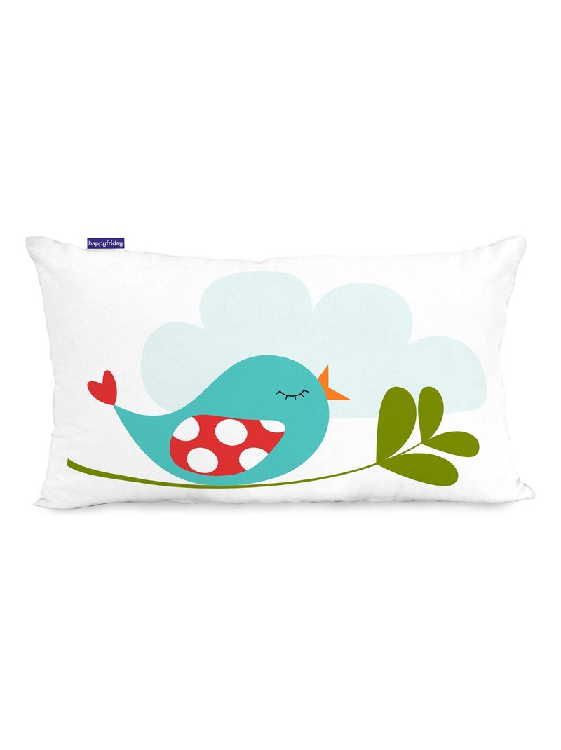 Funda de cojín Little birds "Happyfriday" Blanco - Kiabi