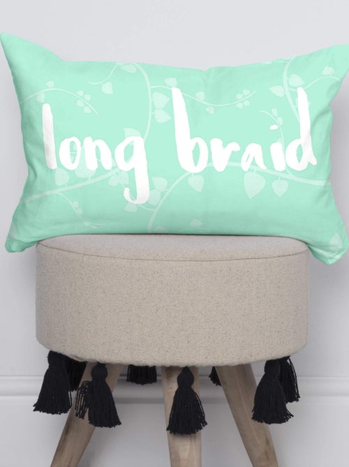 Funda de cojín Long braid "Happyfriday" - Kiabi