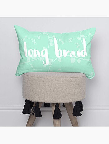 Funda de cojín Long braid "Happyfriday