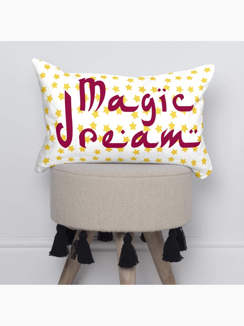 Funda de cojín Magic rug "Happyfriday" Blanco - Kiabi