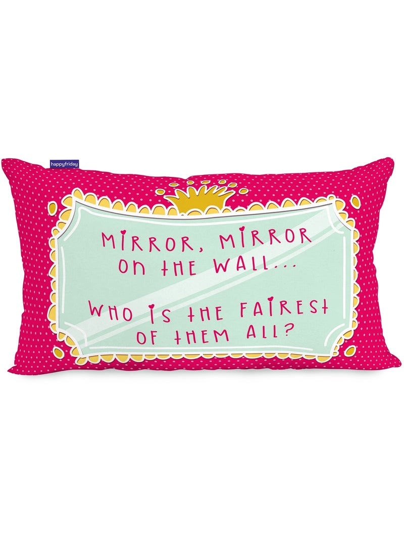 Funda de cojín Mirror mirror "Happyfriday" Blanco - Kiabi
