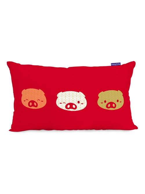 Funda de cojín Piggys "Happyfriday" - Kiabi