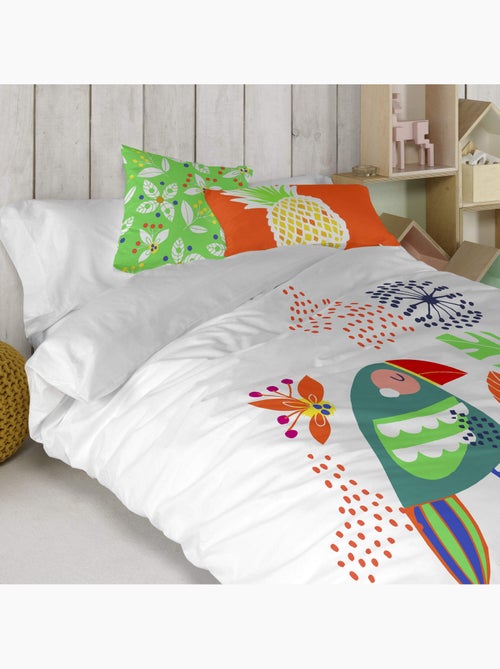 Funda de cojín Pretty parrots "Happyfriday" - Kiabi