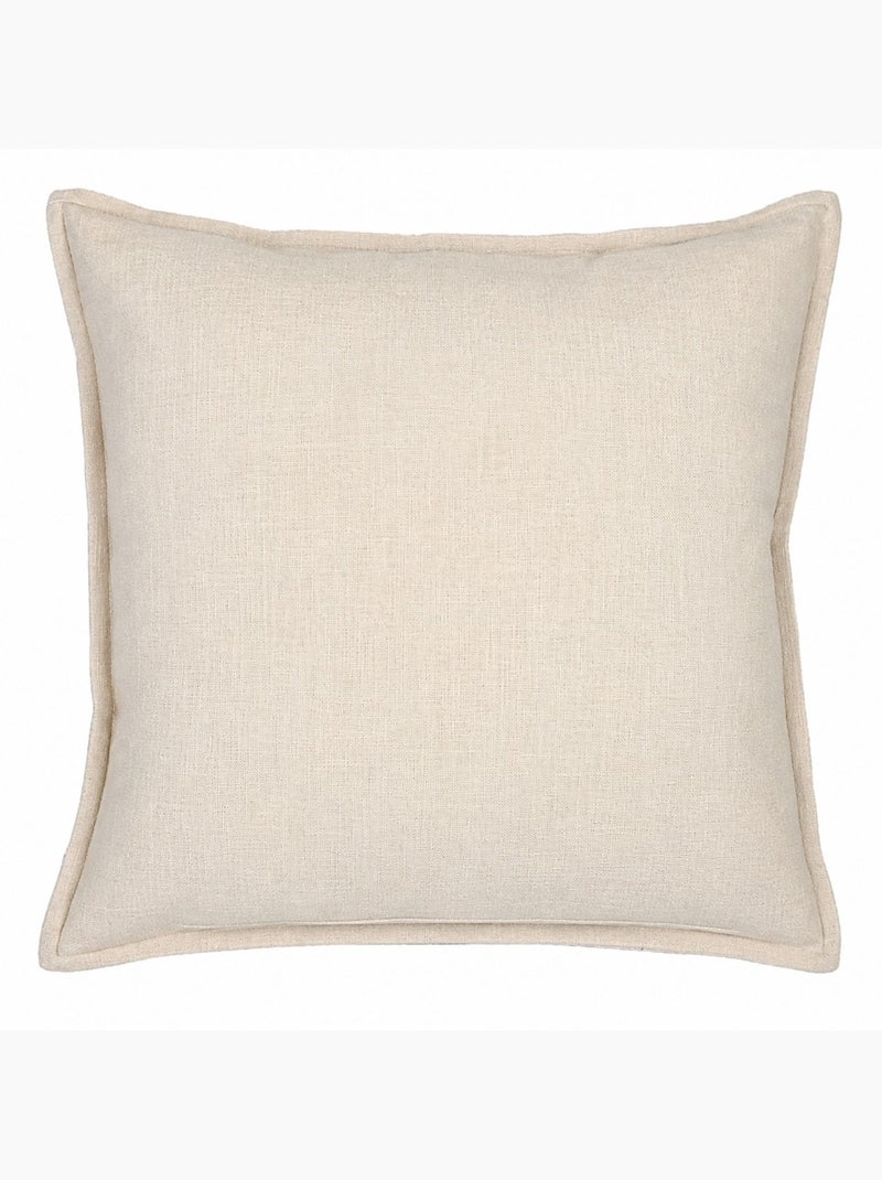 Funda de cojín reversible de algodón con rayas tejidas Beige - Kiabi