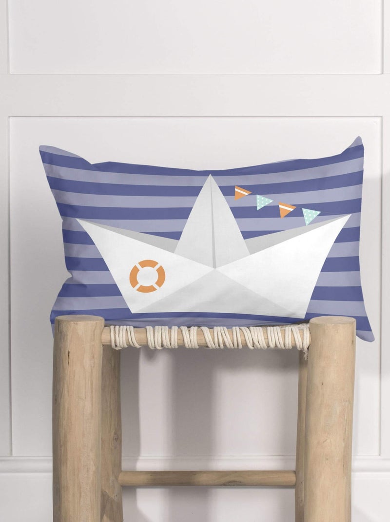 Funda de cojín Sailor "Happyfriday" Blanco - Kiabi