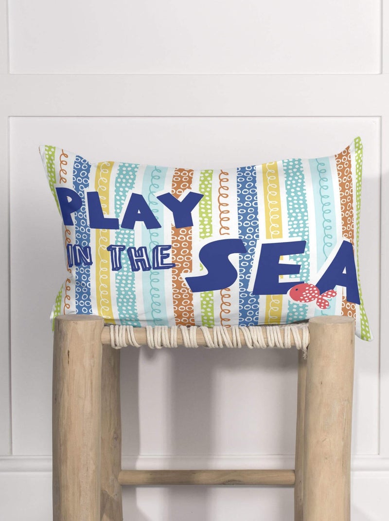 Funda de cojín Sea life "Happyfriday" Blanco - Kiabi