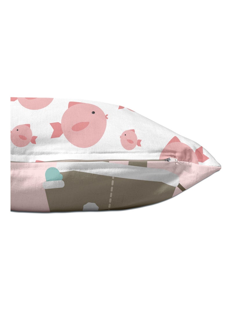 Funda de cojín Skymo day "Happyfriday" Blanco - Kiabi