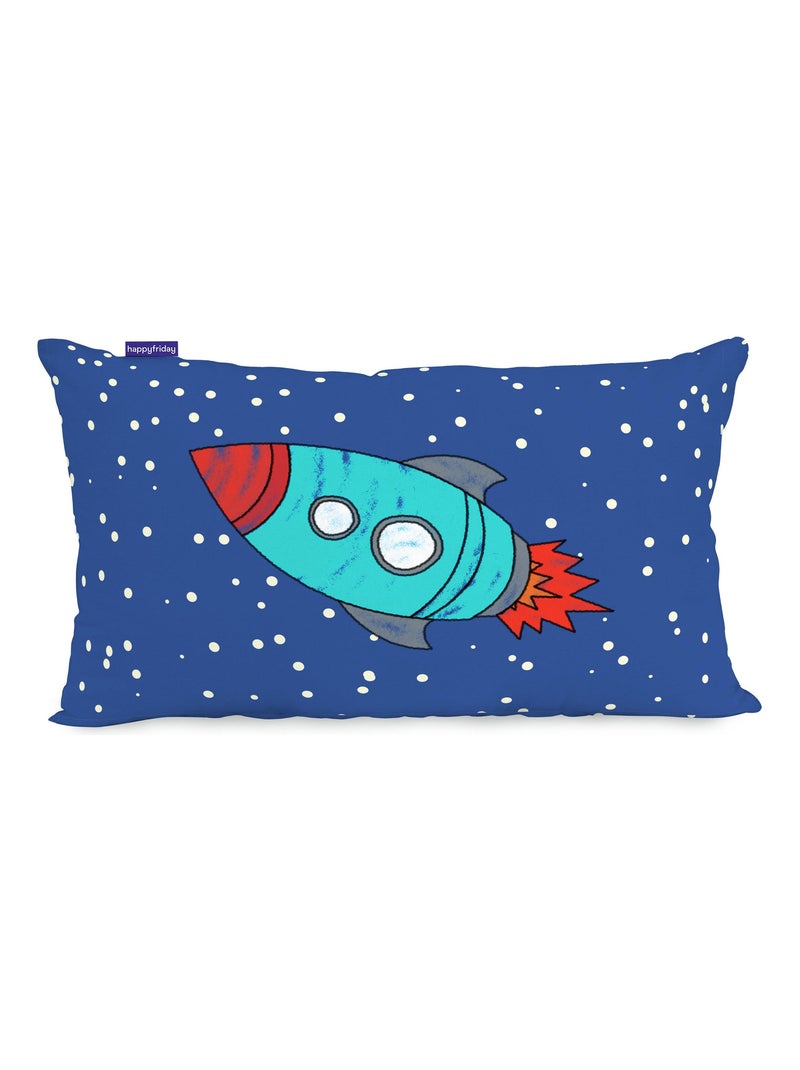 Funda de cojín Space rocket "Happyfriday" Blanco - Kiabi