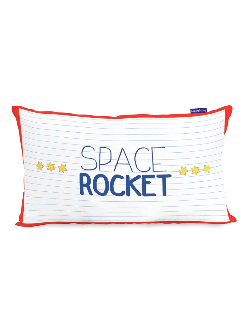 Funda de cojín Space rocket "Happyfriday" Blanco - Kiabi