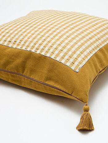 Funda de cojín vichy (45x45 cm) - Kiabi Home