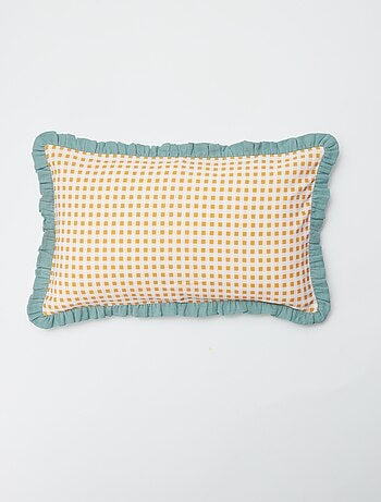 Funda de cojín vichy (50 x 30 cm) - Kiabi Home