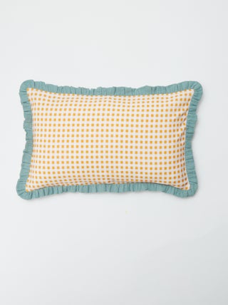 Funda de cojín vichy (50 x 30 cm) - Kiabi Home