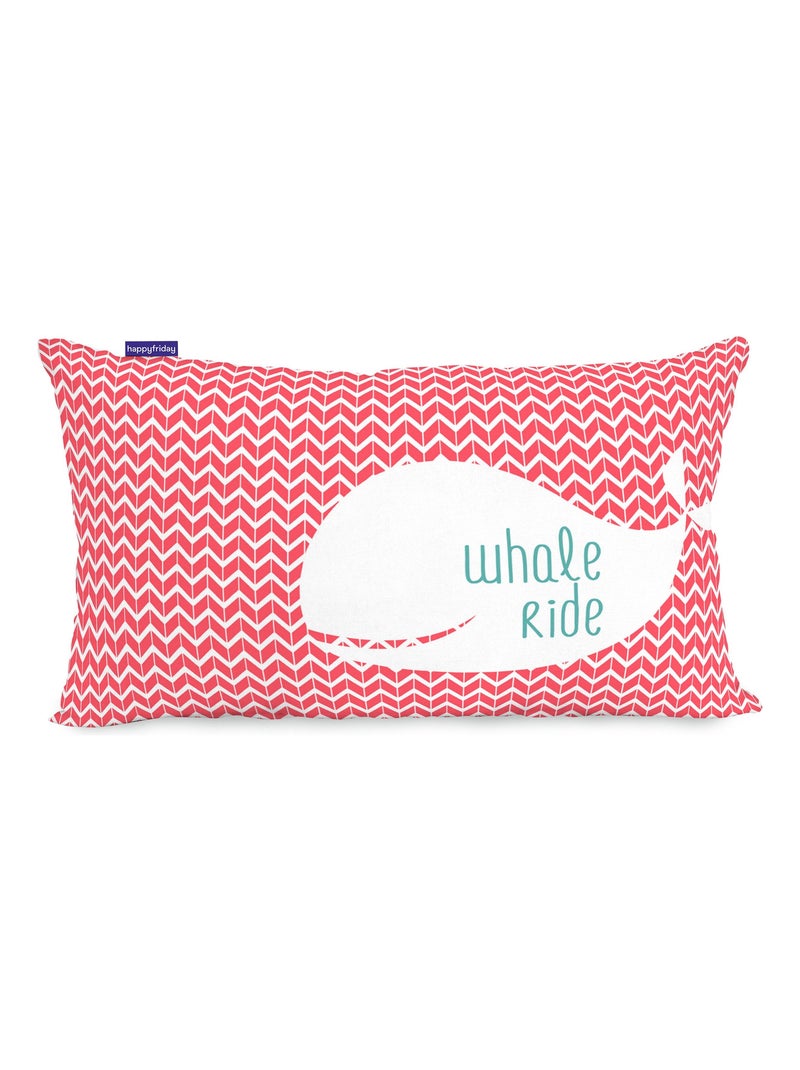 Funda de cojín Whale "Happyfriday" Blanco - Kiabi