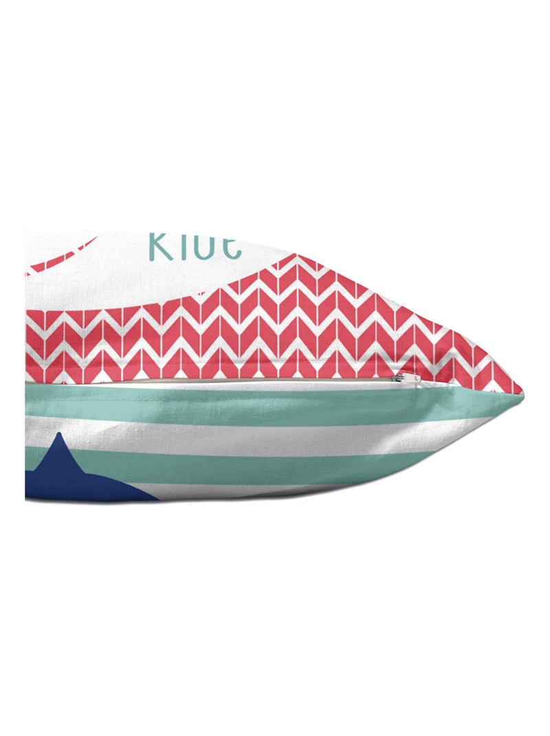 Funda de cojín Whale "Happyfriday" Blanco - Kiabi
