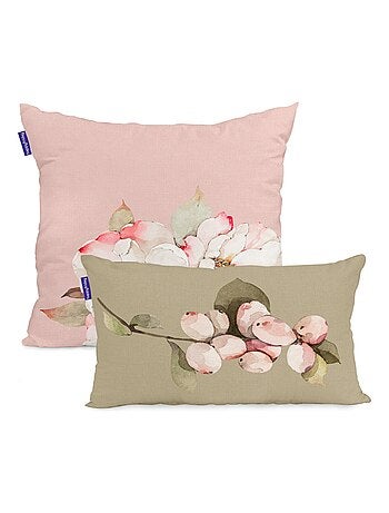Funda de cojín White peonies "Happyfriday
