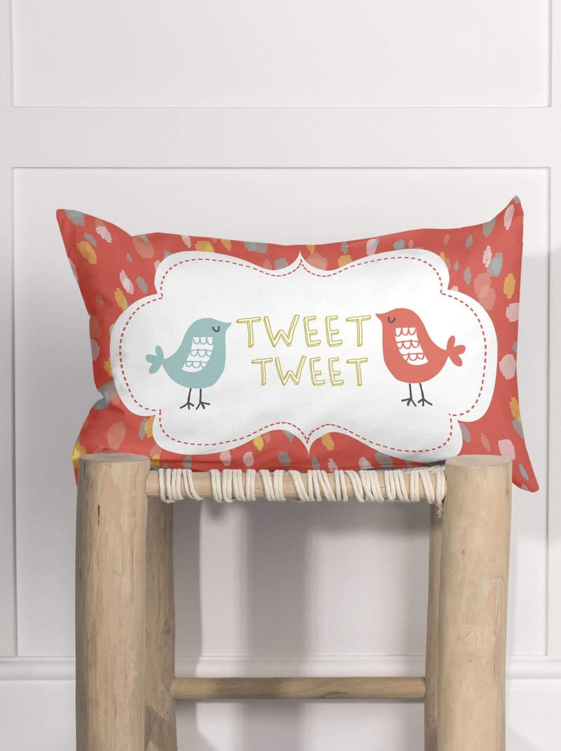 Funda de cojín Woodland "Happyfriday" Blanco - Kiabi