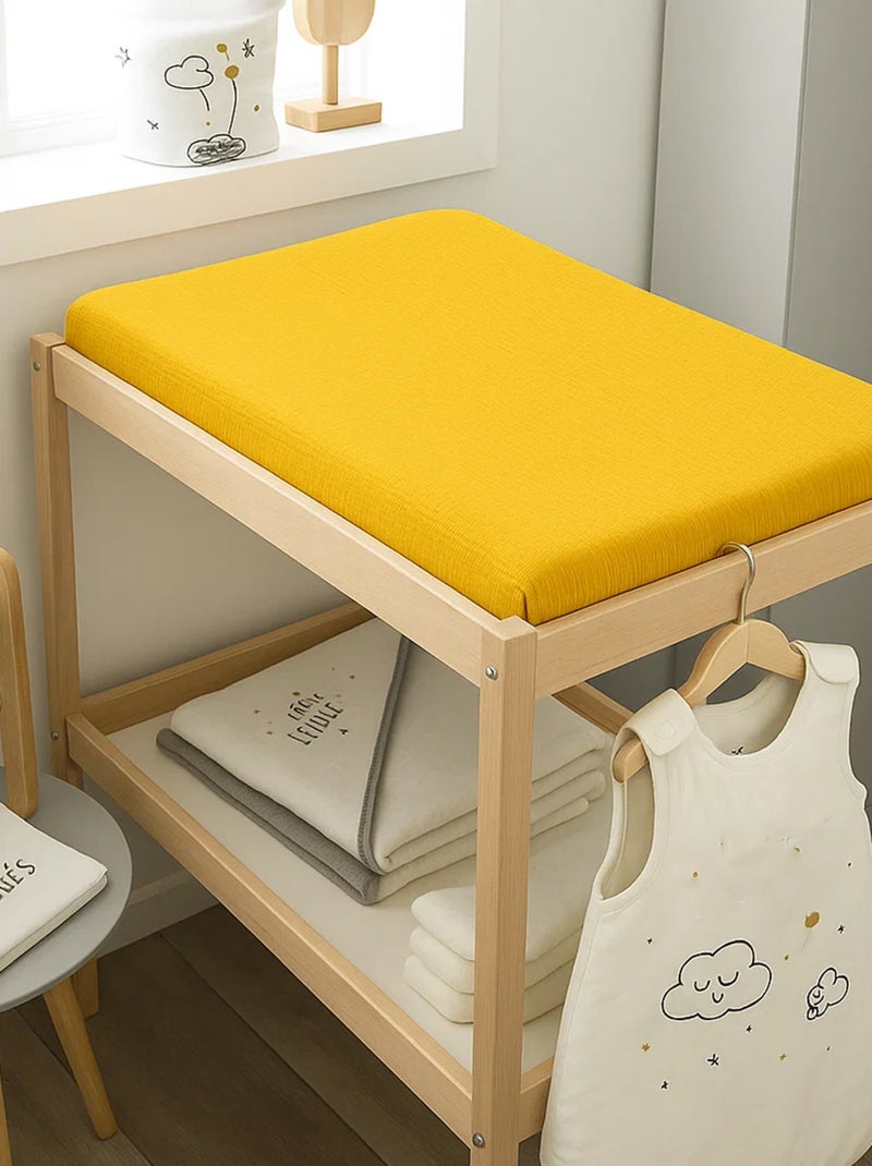 Funda de Colchón para Cambiador en Algodón Bio Beige - Kiabi
