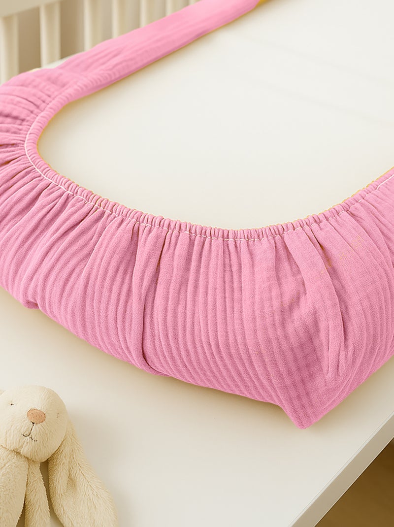 Funda de Colchón para Cambiador en Algodón Bio Rosa - Kiabi