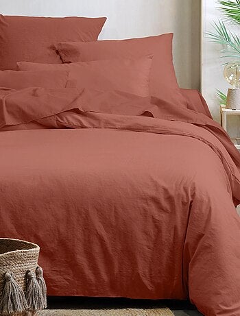 Funda de edredón liso en algodón bio