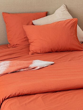 Sábana plana en algodón lavado