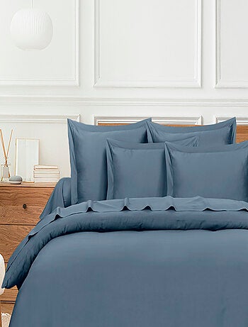 Funda de edredón satén de algodón gris