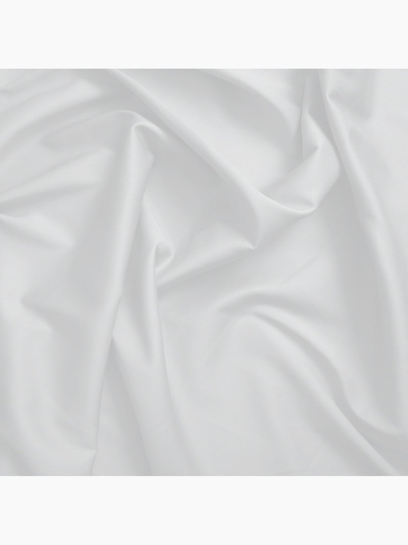 Funda de edredón satén de algodón blanco Blanco - Kiabi