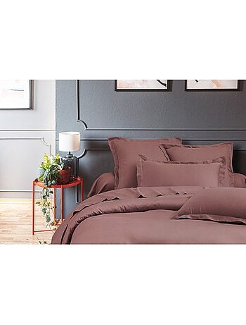 Funda de edredón satén de algodón blanco